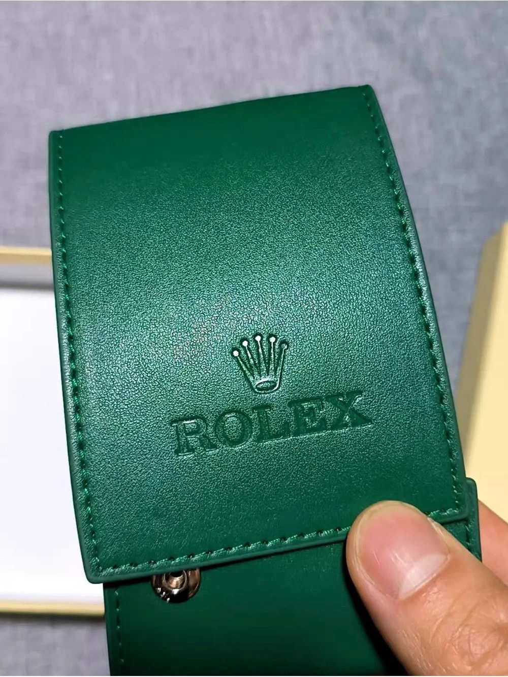 Rolex Emerald Green Leather Watch Case
